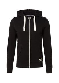 Tom Tailor Denim, Herren Sweatjacke, Schwarz / Wei&szlig;