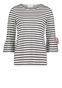 Cartoon, Damen Ringelshirt, Nachtblau / Naturwei&szlig;