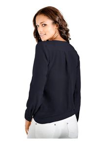 Heine, Damen Seidenbluse, Marine
