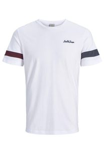Jack & Jones JACK & JONES, Herren T-Shirt, Navy / Bordeaux / Weiß