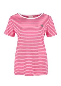 TRIANGLE, Damen Ringelshirt, Pink / Wei&szlig;