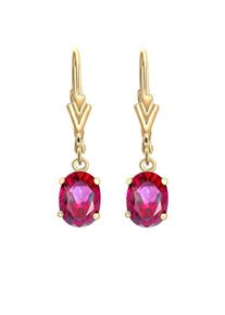 Elli Premium, Damen Ohrringe, Gold / Weinrot