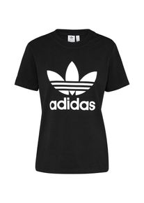 adidas originals, Damen T-Shirt 'TREFOIL', Schwarz / Weiß