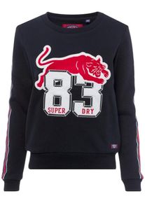 Superdry, Damen Sweatshirt 'EMILIE', Nachtblau / Rot / Wei&szlig;