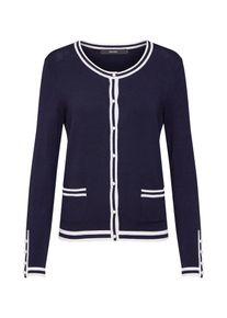 V&eacute;ro Moda VERO MODA, Damen Cardigan 'Vmlynn Glory LS O-Neck', Nachtblau / Wei&szlig;