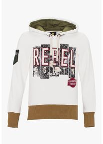 PLUS EIGHTEEN, Herren Pullover, Beige / Camel / Blutrot