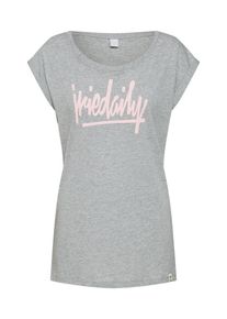 Iriedaily, Damen T-Shirt 'Taggety', Graumeliert / Rosa