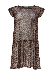 Only Carmakoma, Damen Kleid, Hellbeige / Braun / Schwarz