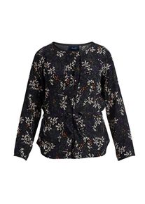 LauRie, Damen Bluse 'Agneta', Creme / Dunkelgrün / Dunkellila / Schwarz