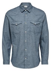 Selected Homme, Herren Langarmhemd, Blue Denim