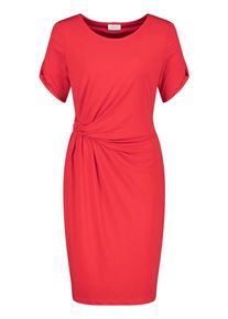 Gerry Weber, Damen Gewirke Kleid mit seitlichem Drapée, Feuerrot