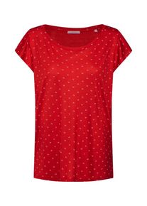 Opus, Damen Shirt 'Solliana threedots ROS', Rot / Weiß