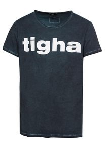 tigha, Herren T-Shirt 'Logo Vintage MSN', Dunkelblau / Wei&szlig;