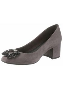 Marco Tozzi, Damen Pumps, Greige / Dunkelgrau / Schwarz