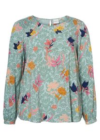 JUNAROSE, Damen Bluse, Blau / Gelb / Pastellgrün / Pink