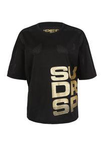 Superdry, Damen Shirt 'Bolt', Gold / Schwarz