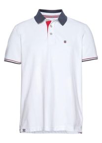 Rhode Island, Herren Poloshirt, Nachtblau / Rot / Wei&szlig;