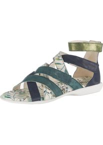 Think!, Damen Riemchensandalen 'Griawi', Navy / Jade / Weiß