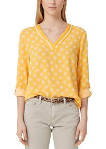 s.Oliver RED LABEL, Damen Bluse, Gelb / Weiß