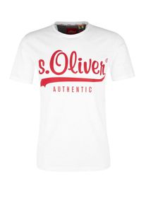 s.Oliver RED LABEL, Herren T-Shirt, Hellrot / Weiß