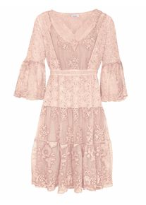Heine, Damen Spitzenkleid, Rosé