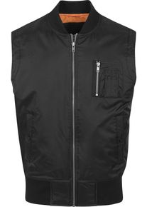 Urban Classics, Herren Bomber Vest, Schwarz