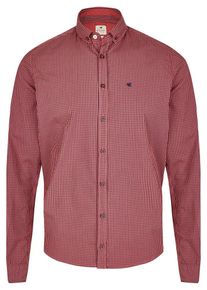 pure, Herren Hemd, Pastellrot / Schwarz