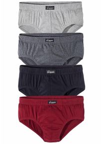 Le Jogger, Herren Slip (4 Stck.), Graumeliert / Bordeaux