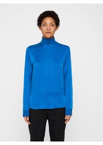 J. Lindeberg J.Lindeberg, Damen 'Heidi Washed Silk' Langarmbluse, Blau