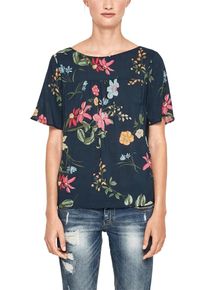 s.Oliver RED LABEL, Damen Bluse, Nachtblau / Mischfarben