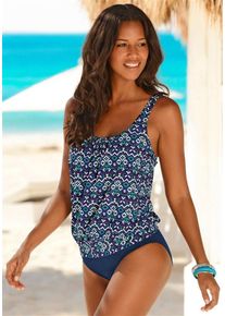 Lascana, Damen Tankini, Blau / T&uuml;rkis / Lila