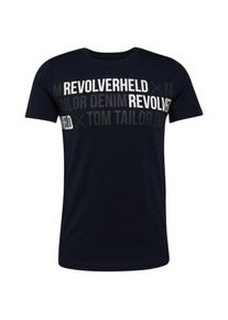 Tom Tailor Denim, Damen T-Shirt, Dunkelblau / Basaltgrau / Weiß