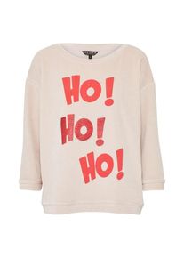 Review, Damen Froteeshirt, Puder / Rot