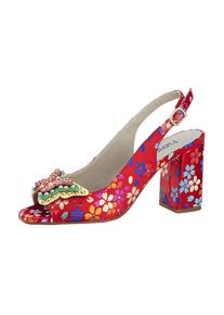 Heine, Damen Sandalette, Mischfarben / Cranberry