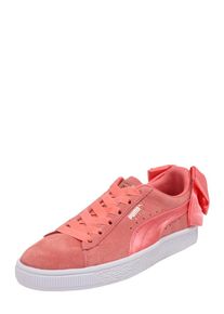 Puma, Damen Veloursleder-Sneaker mit Schleife 'Suede Bow', Pink / Orangerot