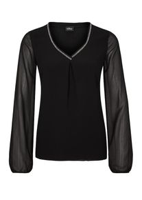 s.Oliver BLACK LABEL, Damen Blusenshirt, Schwarz