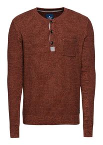 Tom Tailor, Herren Pullover 'structured mouline sweater Pullover 1/1', Rot