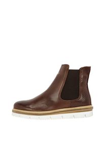 Bianco, Damen Boots, Dunkelbraun / Schwarz / Wei&szlig;