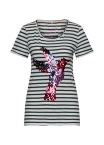 LIEBLINGSSTÜCK LIEBLINGSSTÜCK, Damen T-Shirt 'CiaL', Tanne / Weiß