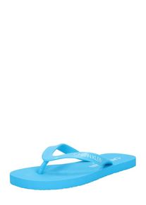 Calvin Klein, Damen Zehentrenner 'FF SANDALS', Hellblau