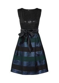 Swing, Damen Cocktailkleid, Blau / Gr&uuml;n / Schwarz