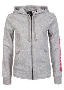 adidas Performance, Damen Kapuzensweatjacke 'ESSENTIALS LINEAR FULLZIP HOODIE', Grau