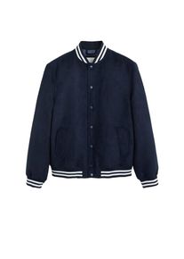 Mango Man, Herren Jacke 'Varsitys', Navy / Wei&szlig;