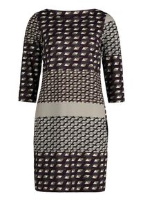 Cartoon, Damen Kleid, Grau / Dunkelrot