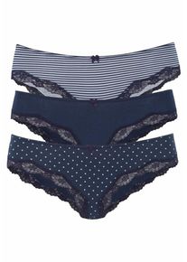 Lascana, Damen Slips (3 Stck.), Kobaltblau