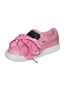 Puma, M&auml;dchen Sneaker 'Basket Heart Patent', Dunkelblau / Pink