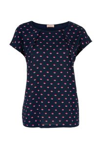 TRIANGLE, Damen Shirt, Kobaltblau / Rot / Weiß