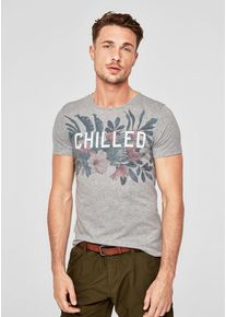 s.Oliver RED LABEL, Herren Jerseyshirt, Taubenblau / Grau / Altrosa