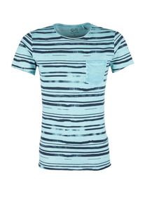 Q/S Designed By, Herren Streifenshirt, Navy / Jade