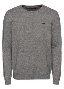 s.Oliver RED LABEL, Herren Pullover, Graumeliert / Schwarz